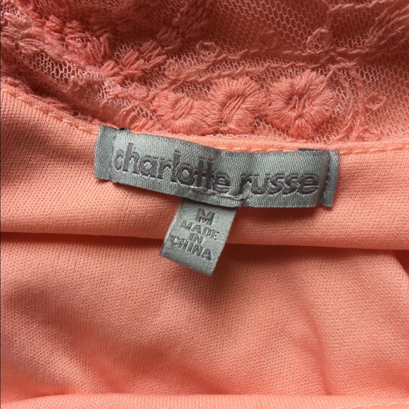 Charlotte Russe Med Paisley Lace Crop Top - Picture 3 of 4